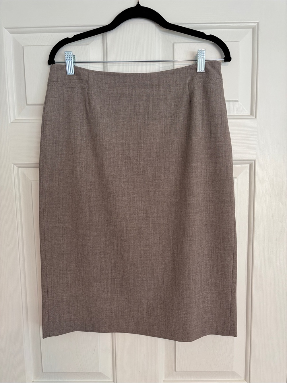 Rafaella Taupe Straight Pencil Skirt